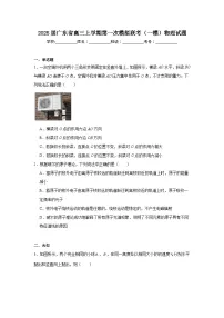 2025届广东省高三上学期第一次模拟联考（一模）物理试题