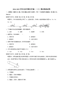2024-2025学年北京市顺义区高一(上)期末物理试卷