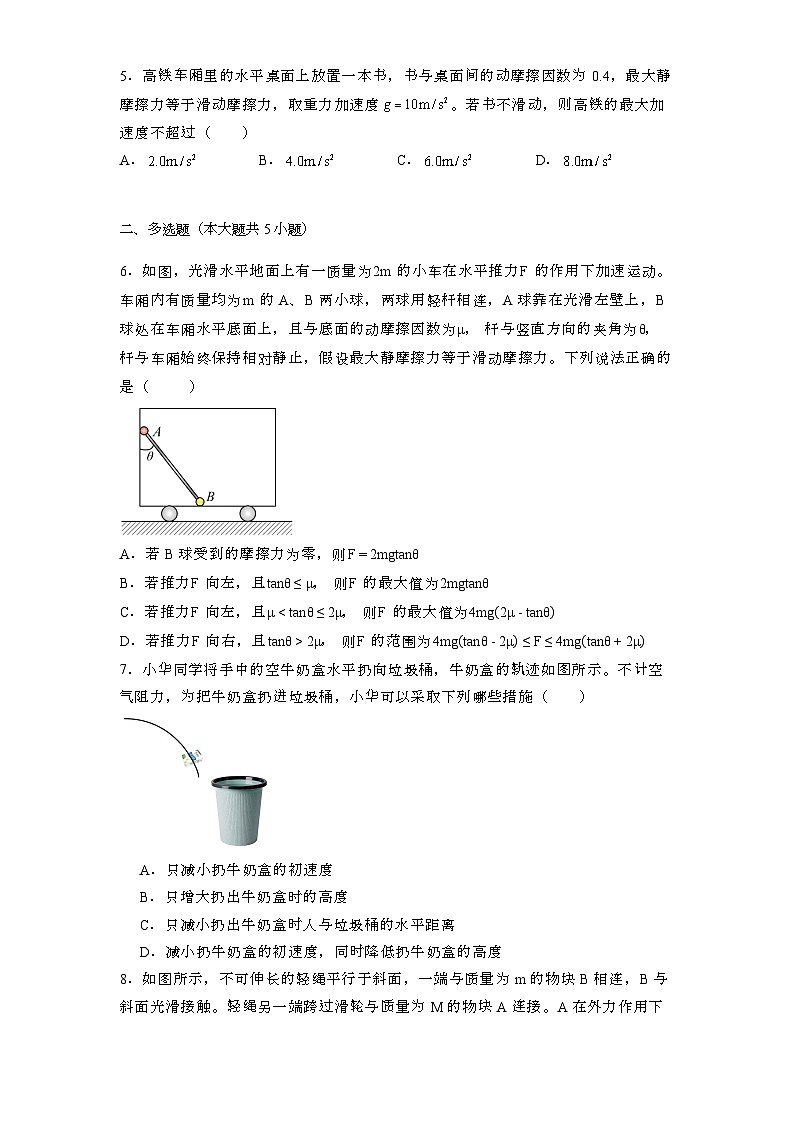 湖南省娄底市涟源市部分学校2024-2025学年高三上学期12月月考 物理试题第2页