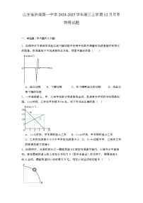 山东省济南第一中学2024-2025学年高三上学期12月月考 物理试题