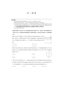 2025年2月下学期九师联盟高三开学考试-物理及答案