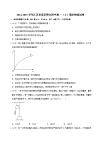 2024-2025学年江苏省南京师大附中高一(上)期末物理试卷