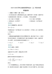 云南省普洱市2024-2025学年高三上学期期末考试物理试题（解析版）