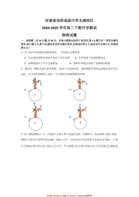 2024～2025学年河南省信阳高级中学北湖校区高二下开学测试物理试卷(含答案)