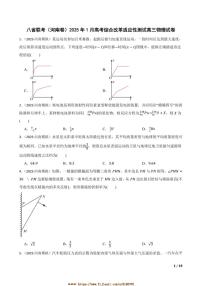 2025年八省联考(月考)(河南卷)1月高考综合改革适应性测试高三物理试卷