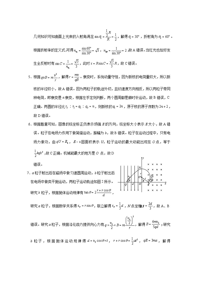 2025届云南三校高考备考实用性联考卷(六)物理-答案第2页