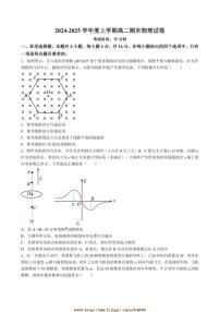 2024～2025学年福建省莆田市莆田第八中学高二上期末物理试卷(含答案)