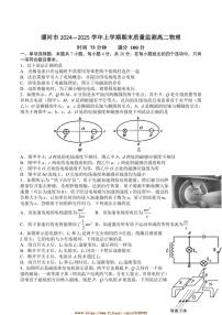 2024~2025学年河南省漯河市高二上期末质量监测物理试卷(含答案)
