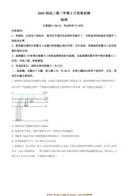 2024～2025学年河南省驻马店市高三下2月考物理试卷(含答案)