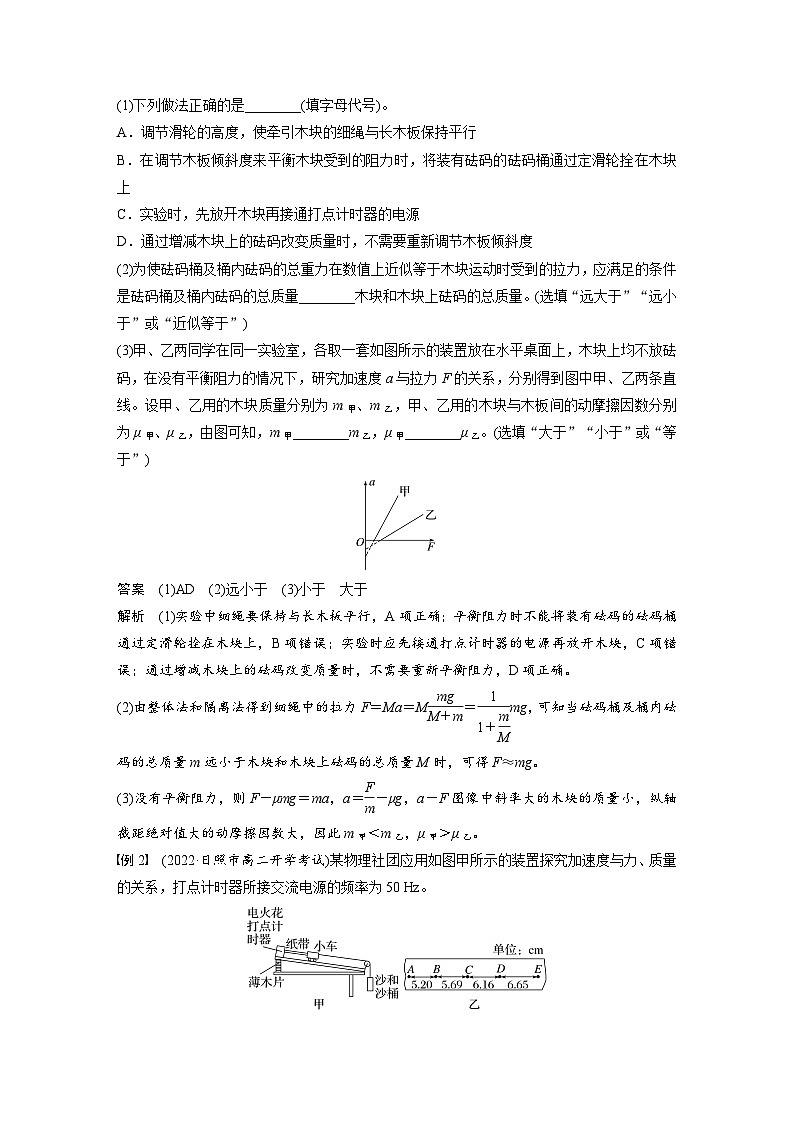 第四章 专题强化14 实验:验证牛顿第二定律(教师版)第2页