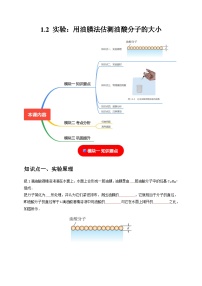 高中物理人教版 (2019)选择性必修 第三册第一章 分子动理论2 实验：用油膜法估测油酸分子的大小课时训练