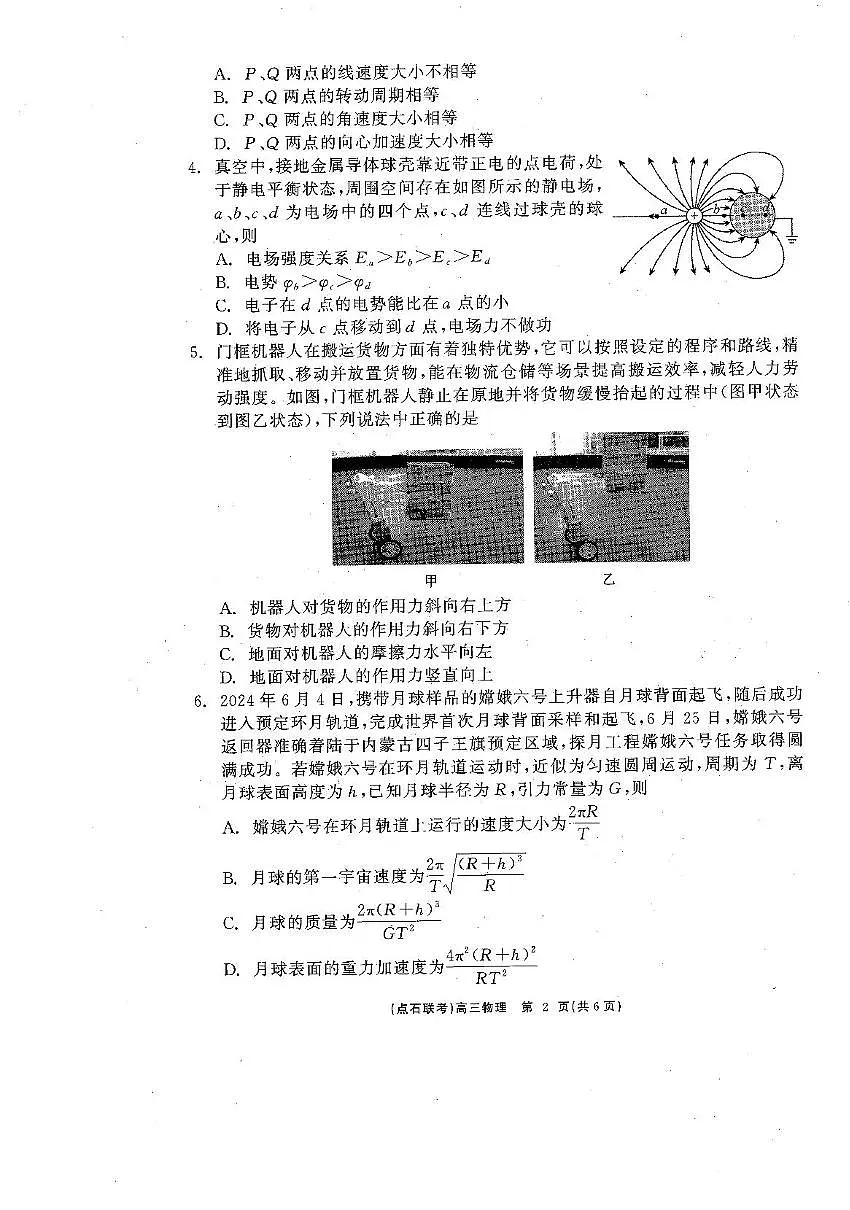 辽宁点石联考2025届高三3月联考物理试题第2页
