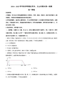 云南省红河州、文山州2024-2025学高一上学期1月期末统一检测物理试题（原卷版+解析版）