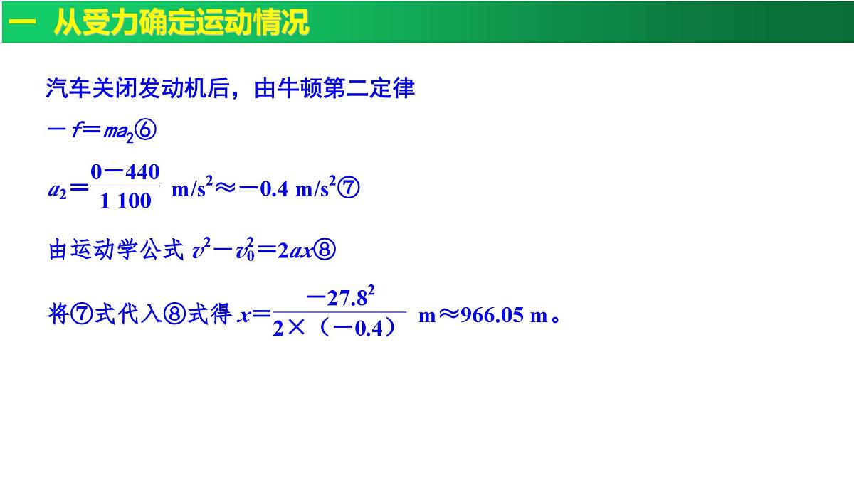 4.5牛顿运动定律的应用 课件-高一上学期物理人教版(2019)必修第一册第7页