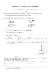 2024～2025学年上海静安区高三(上)期末物理试卷(一模)(含解析)