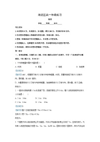 2024~2025学年北京市海淀区高一上学期期末练习物理试卷（解析版）