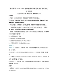 2024~2025学年贵州省黔东南州高一上学期期末文化水平测试物理试卷（解析版）