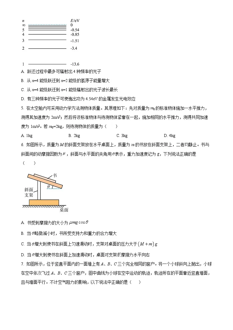 北京市和平街第一中学2024-2025学年高三下学期开学考试物理试卷(原卷版+解析版)第2页