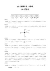 甘肃省2025届高三下学期高考模拟卷物理答案