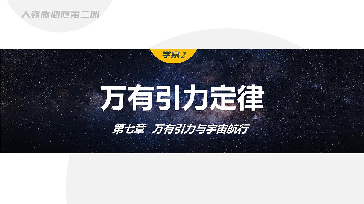 7.2 万有引力定律-2024-2025学年高一下学期物理同步教学课件(人教版必修二)第1页
