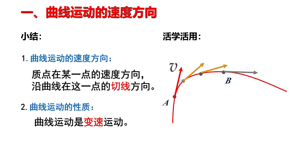 5.1 曲线运动 课件 -高一下学期物理人教版(2019)必修第二册第8页