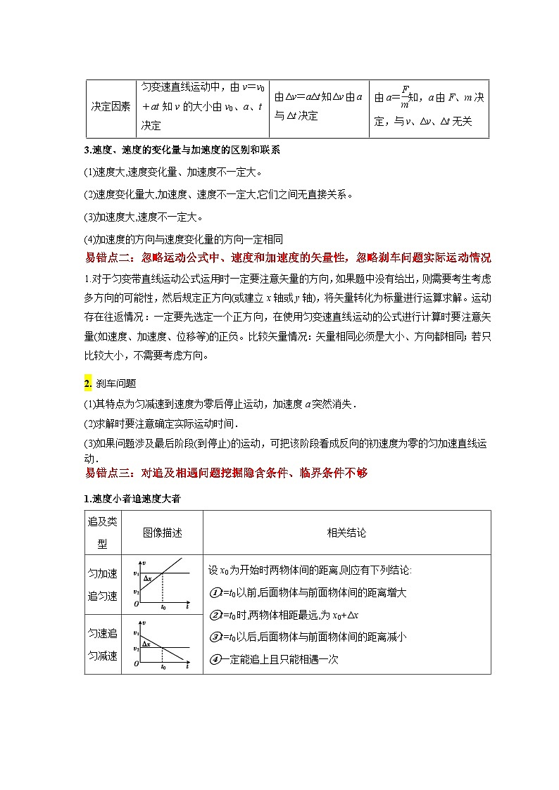新高考物理二輪復(fù)習(xí)易錯題訓(xùn)練專題01 直線運(yùn)動（解析版）第2頁