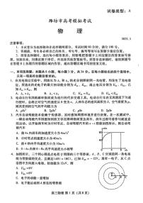 2025届山东省潍坊市高三一模考试 物理试题及答案