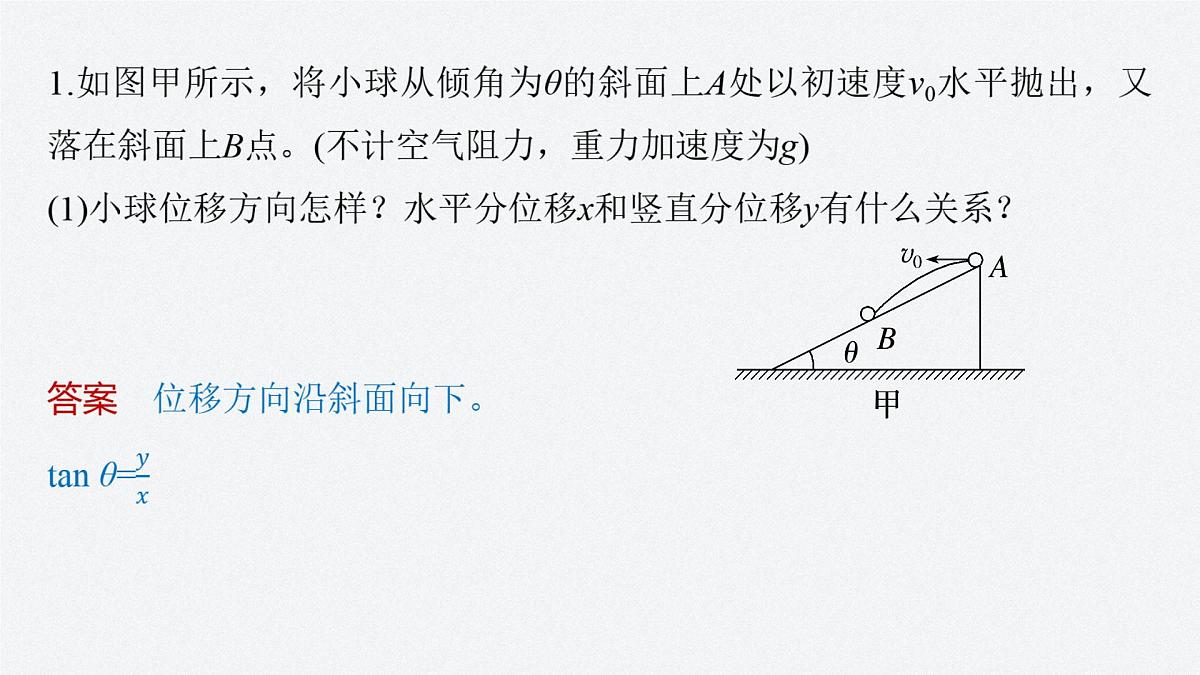 5.7 与斜面、曲面相结合的平抛运动-2024-2025学年高一下学期物理同步教学课件(人教版必修二)第5页
