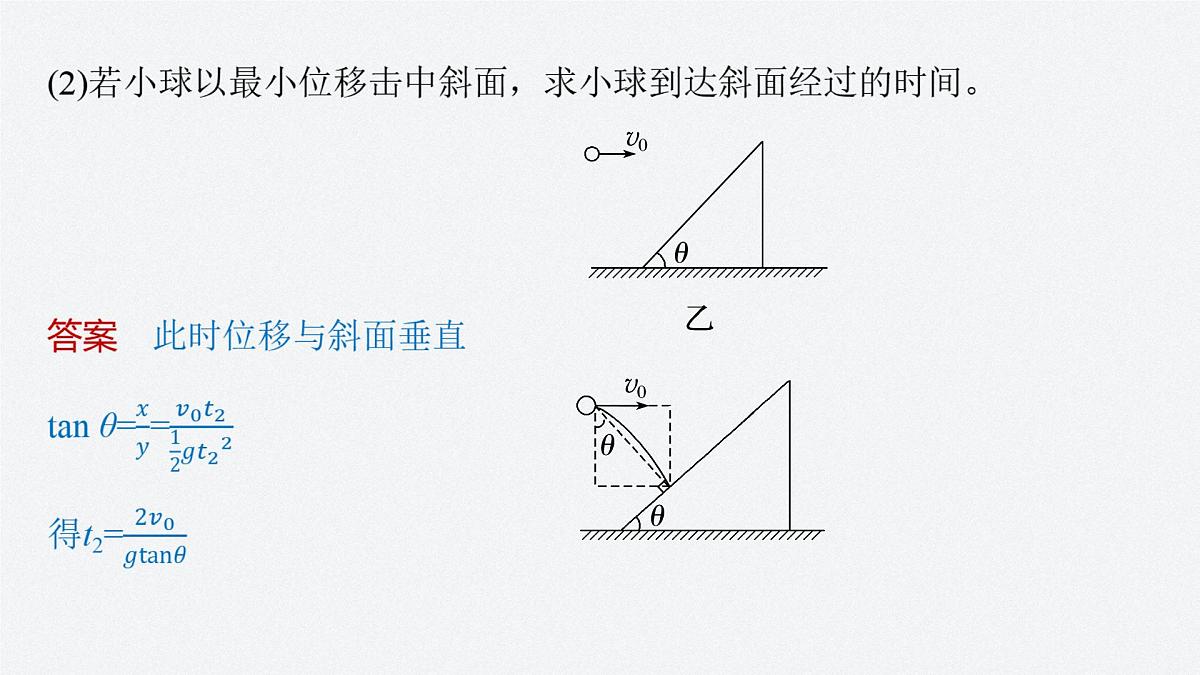 5.7 与斜面、曲面相结合的平抛运动-2024-2025学年高一下学期物理同步教学课件(人教版必修二)第8页