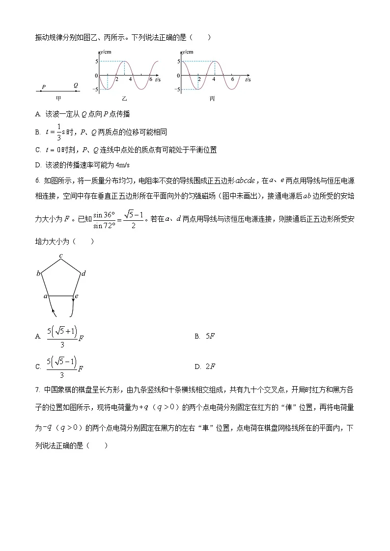 2025届湖南省常德市桃源县第一中学高三下学期一模物理试题(原卷版)第3页