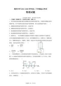湖北省荆州中学2024-2025学年高二下学期起点考试物理试卷（含答案）