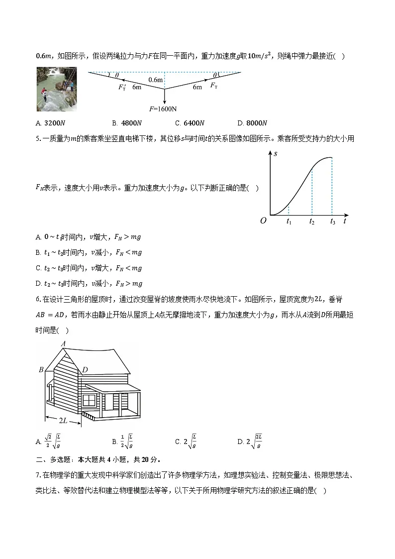 湖南省邵阳市2024-2025学年高一(上)期末联考物理试卷-普通用卷第2页