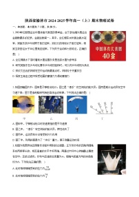陕西省榆林市2024-2025学年高一（上）期末物理试卷