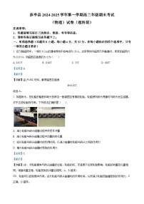 新疆维吾尔自治区喀什地区莎车县2024-2025学年高二上学期1月期末考试物理试题（解析版）