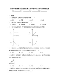 2025年新疆维吾尔自治区高二上学期学业水平考试物理试题(附答案解析)