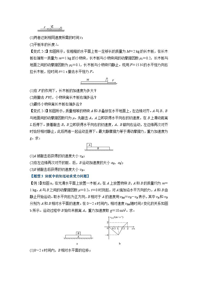 人教版高中物理(必修一)同步题型训练专题4.6 块板问题(学生版)第3页