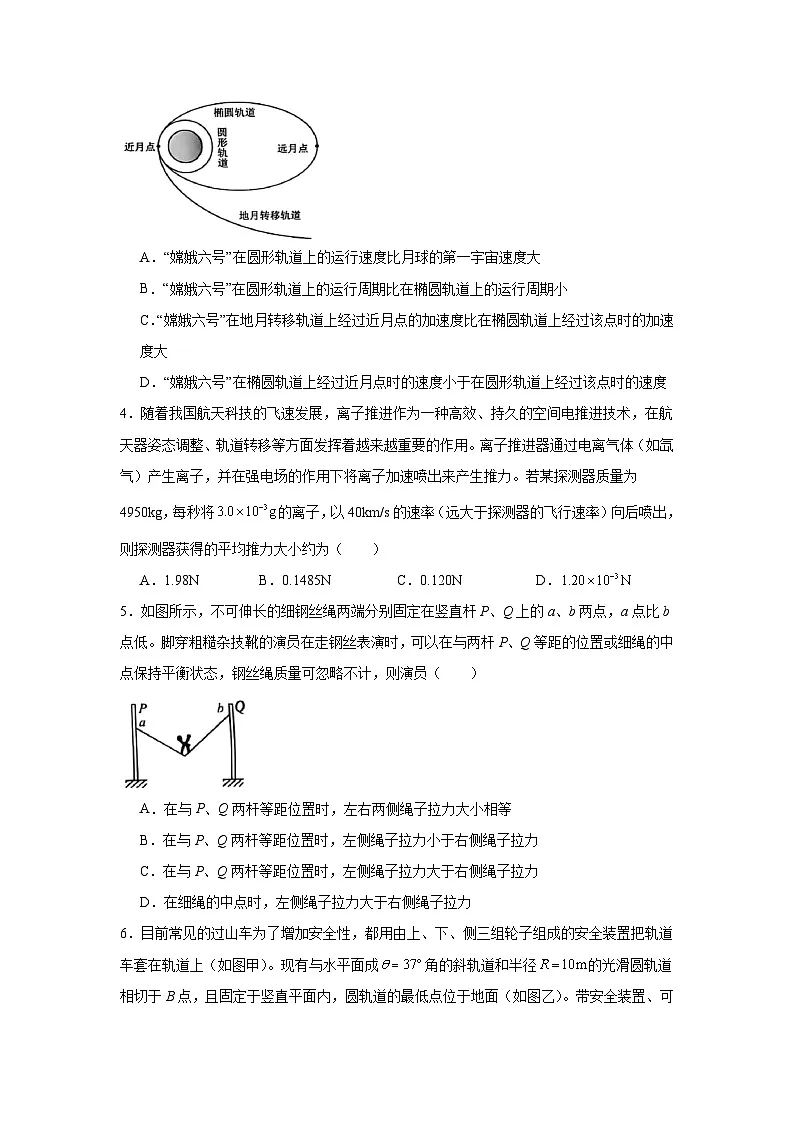 河南省部分示范性高中2024-2025学年高三下学期3月联考物理试题(无答案)第2页