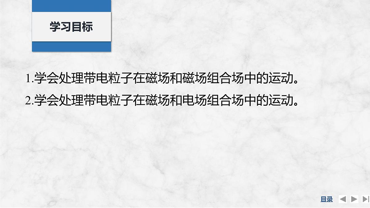 2025届高三物理一轮复习精品课件第十章磁场专题强化二十带电粒子在组合场中的运动第2页