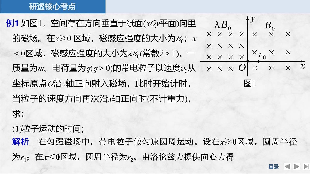 2025届高三物理一轮复习精品课件第十章磁场专题强化二十带电粒子在组合场中的运动第8页