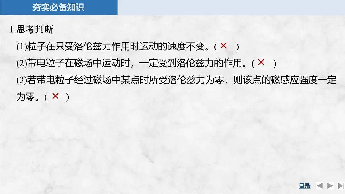 2025届高三物理一轮复习精品课件第十章磁场第2讲磁场对运动电荷的作用第7页