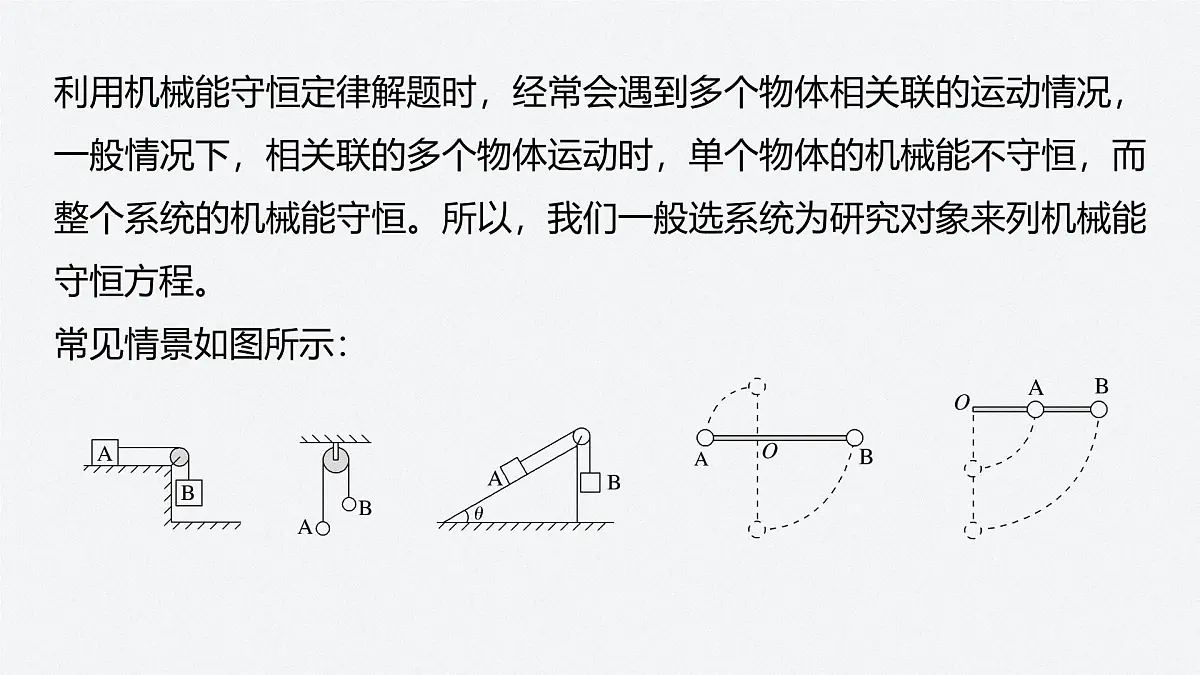 8.5多物体组成的系统机械能守恒问题-2024-2025学年高一下学期物理同步教学课件(人教版必修二)第5页