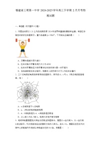 福建省三明第一中学2024-2025学年高三下学期2月月考 物理试题（含解析）
