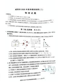 2025屆陜西省咸陽市高三二模 高考模擬檢測（二）物理試題+答案
