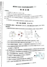 陜西省咸陽市2025屆高三高考模擬第二次模擬-物理試題無答案