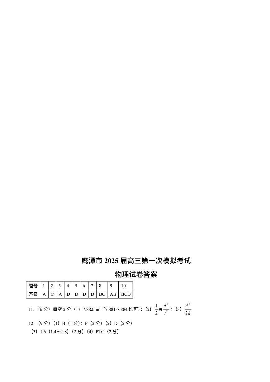 物理答案第1頁(yè)