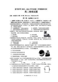 2024届河南省驻马店市高二下学期（期末考）-物理试题（含答案）