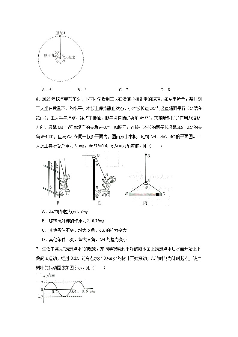 2025届湖南省郴州市高三下学期第三次教学质量监测物理试卷(无答案)第3页