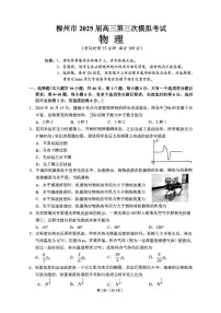 物理丨广西柳州市2025届高三下学期3月第三次模拟物理试卷及答案