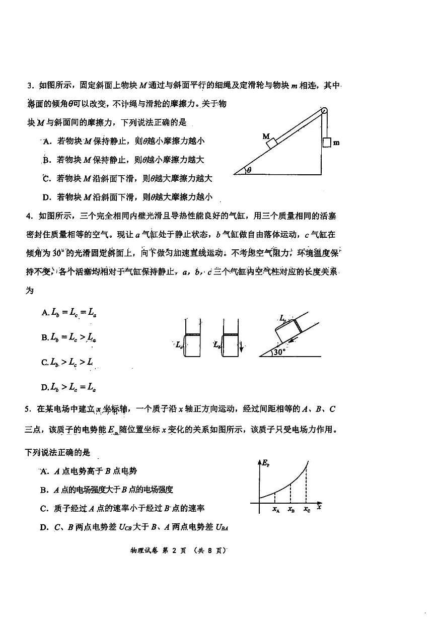 2024届湖北腾云联盟高三年级十月联考-物理试题(含答案)第2页