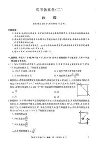 2025年高考仿真卷二物理试题及答案